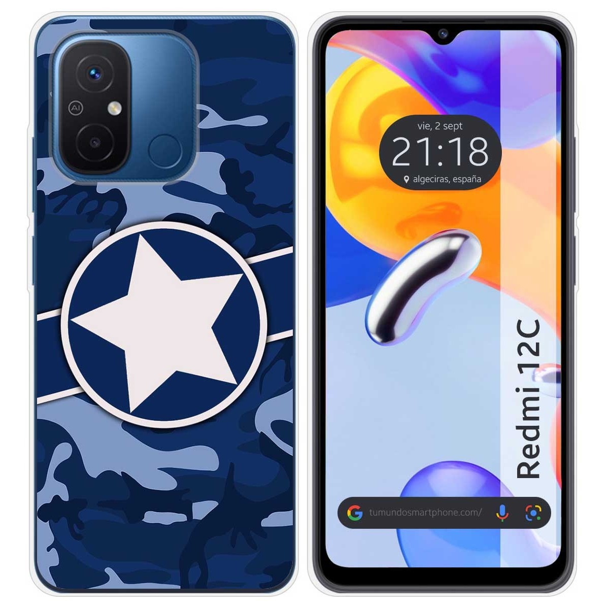 Funda Silicona compatible con Xiaomi Redmi 12C diseño Camuflaje 03 Dibujos