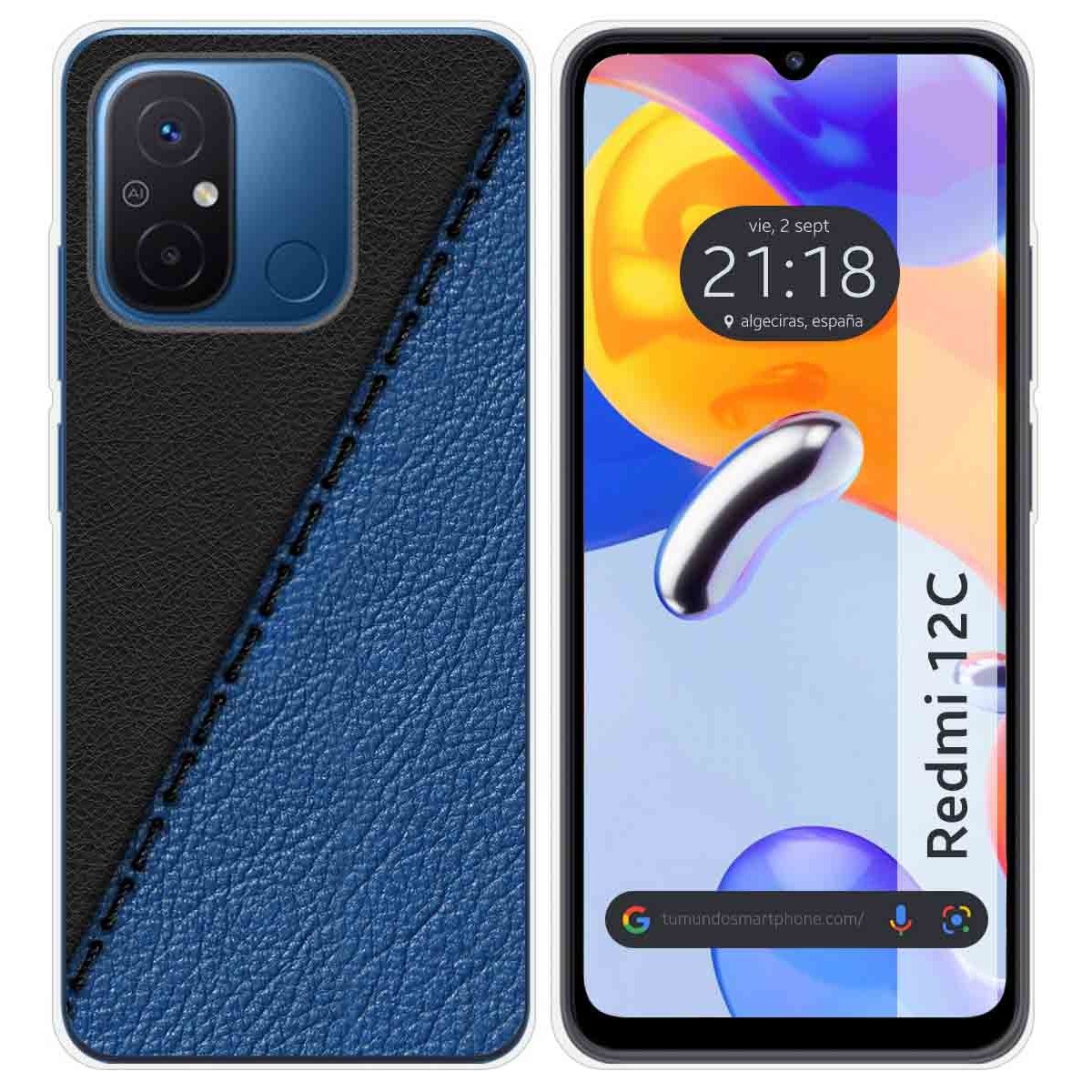 Funda Silicona compatible con Xiaomi Redmi 12C diseño Cuero 02 Dibujos