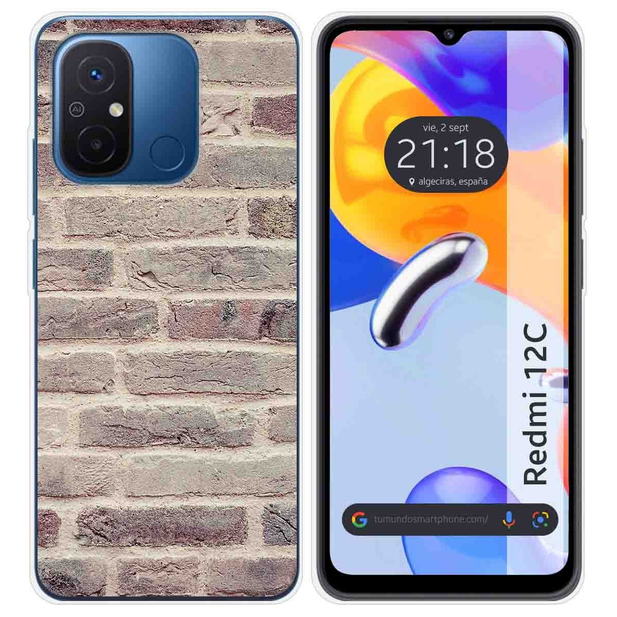 Funda Silicona compatible con Xiaomi Redmi 12C diseño Ladrillo 01 Dibujos