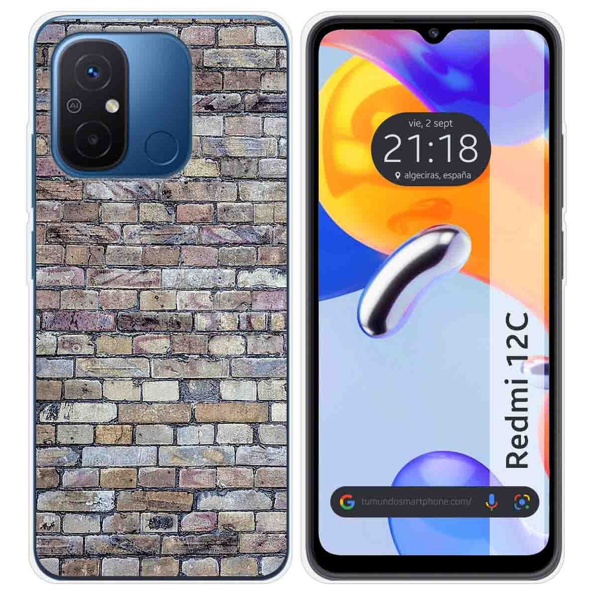 Funda Silicona compatible con Xiaomi Redmi 12C diseño Ladrillo 02 Dibujos