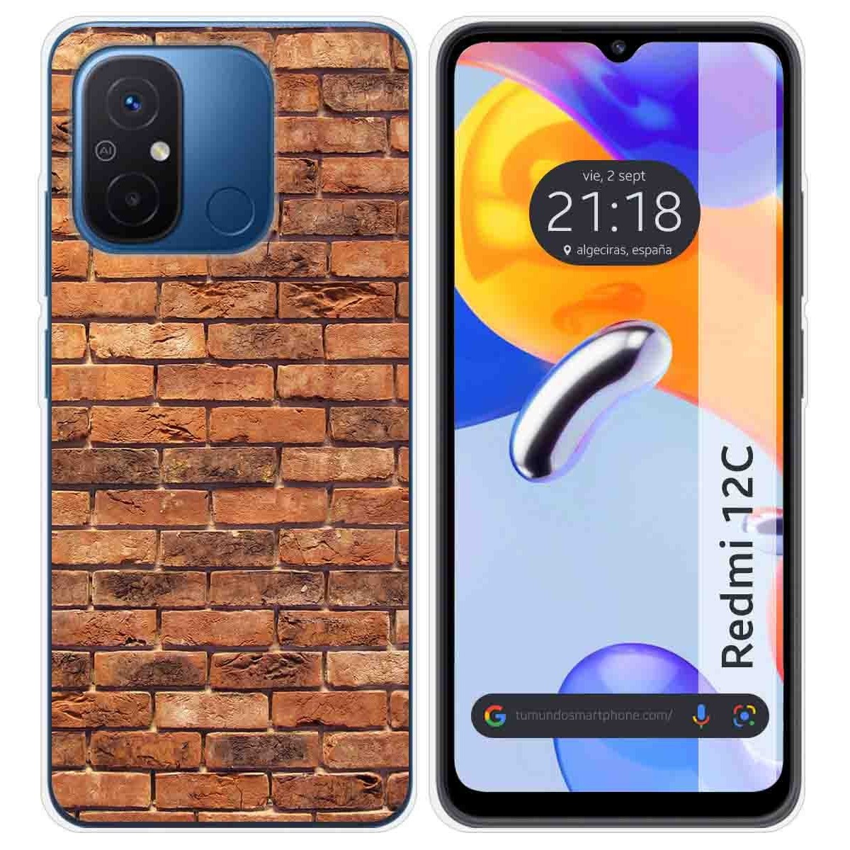 Funda Silicona compatible con Xiaomi Redmi 12C diseño Ladrillo 04 Dibujos
