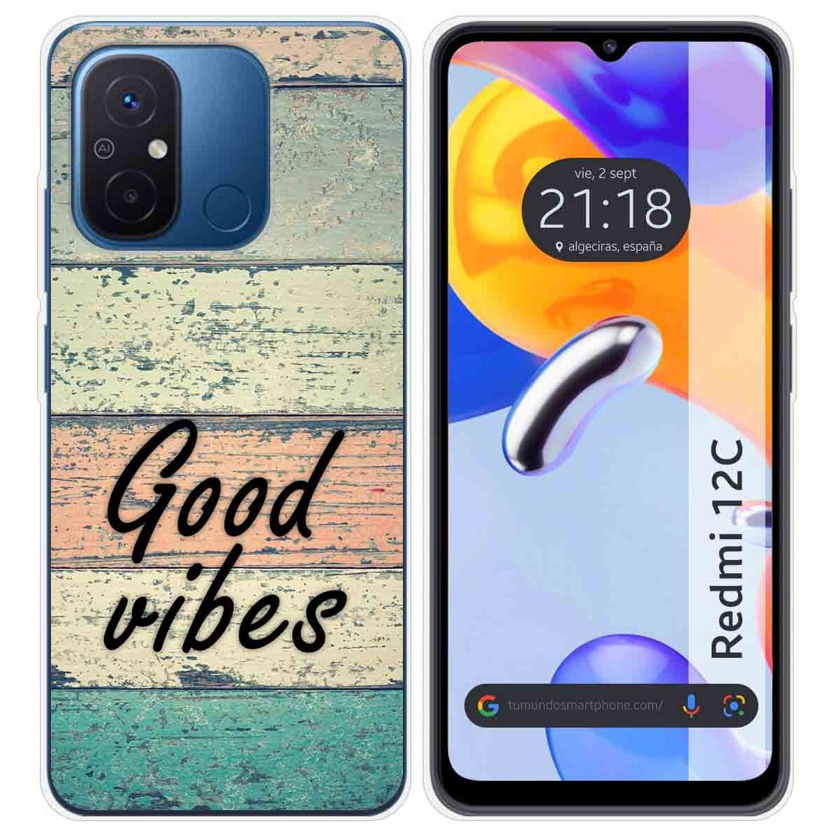 Funda Silicona compatible con Xiaomi Redmi 12C diseño Madera 01 Dibujos