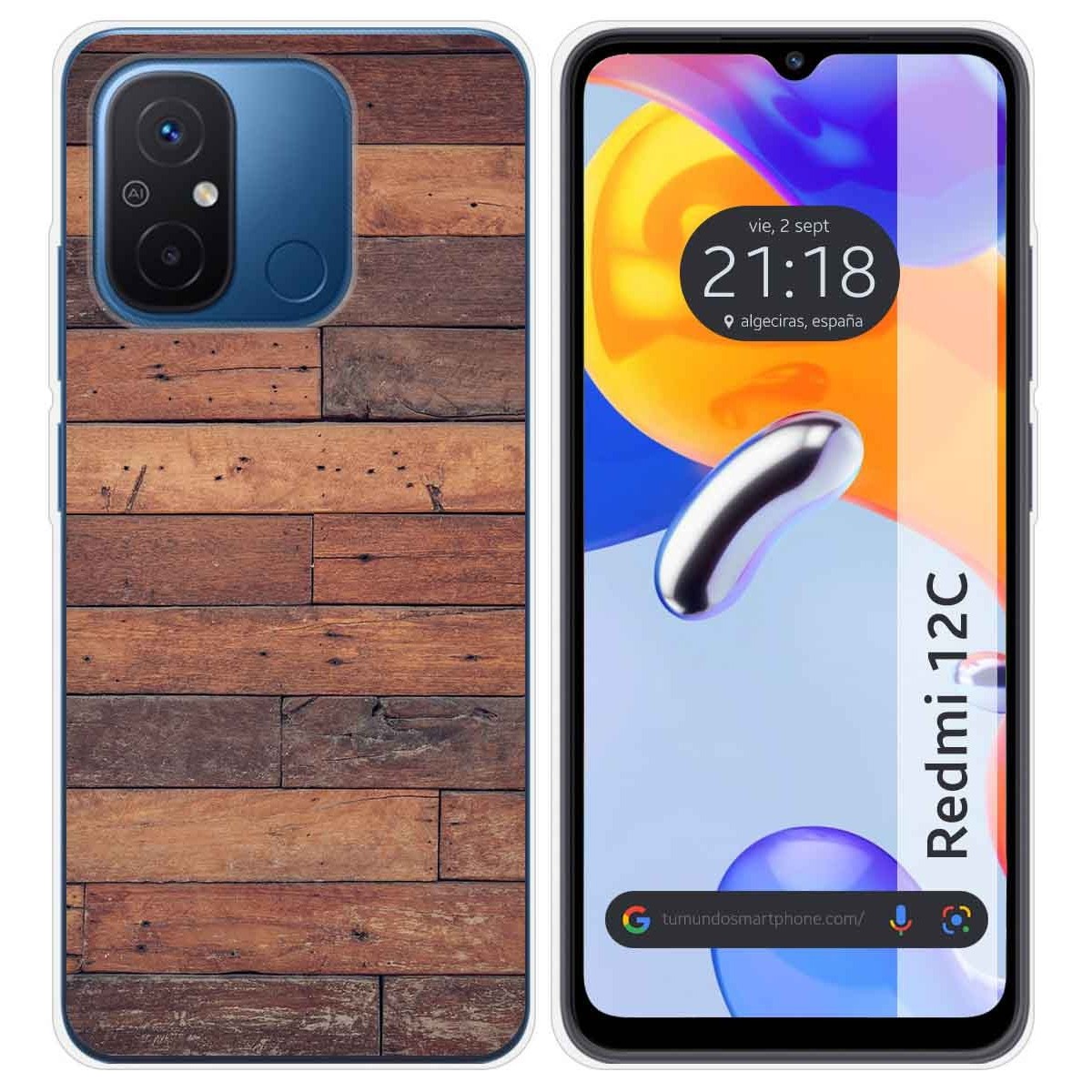 Funda Silicona compatible con Xiaomi Redmi 12C diseño Madera 03 Dibujos