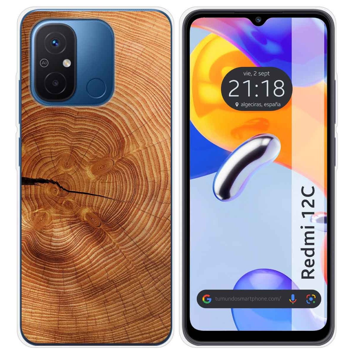 Funda Silicona compatible con Xiaomi Redmi 12C diseño Madera 04 Dibujos