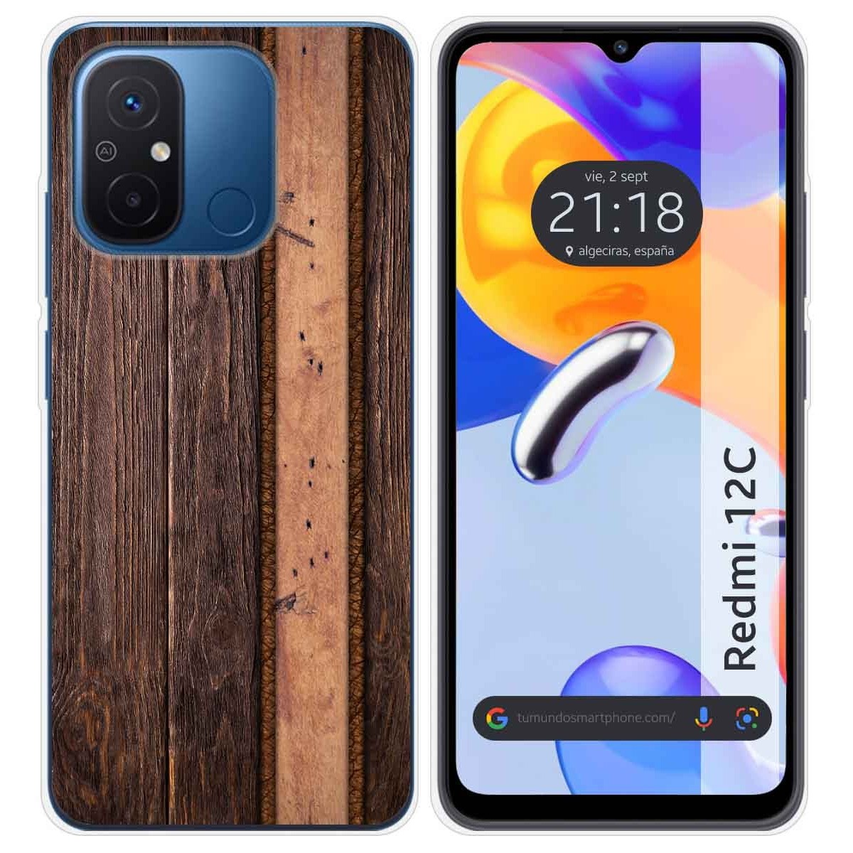 Funda Silicona compatible con Xiaomi Redmi 12C diseño Madera 05 Dibujos