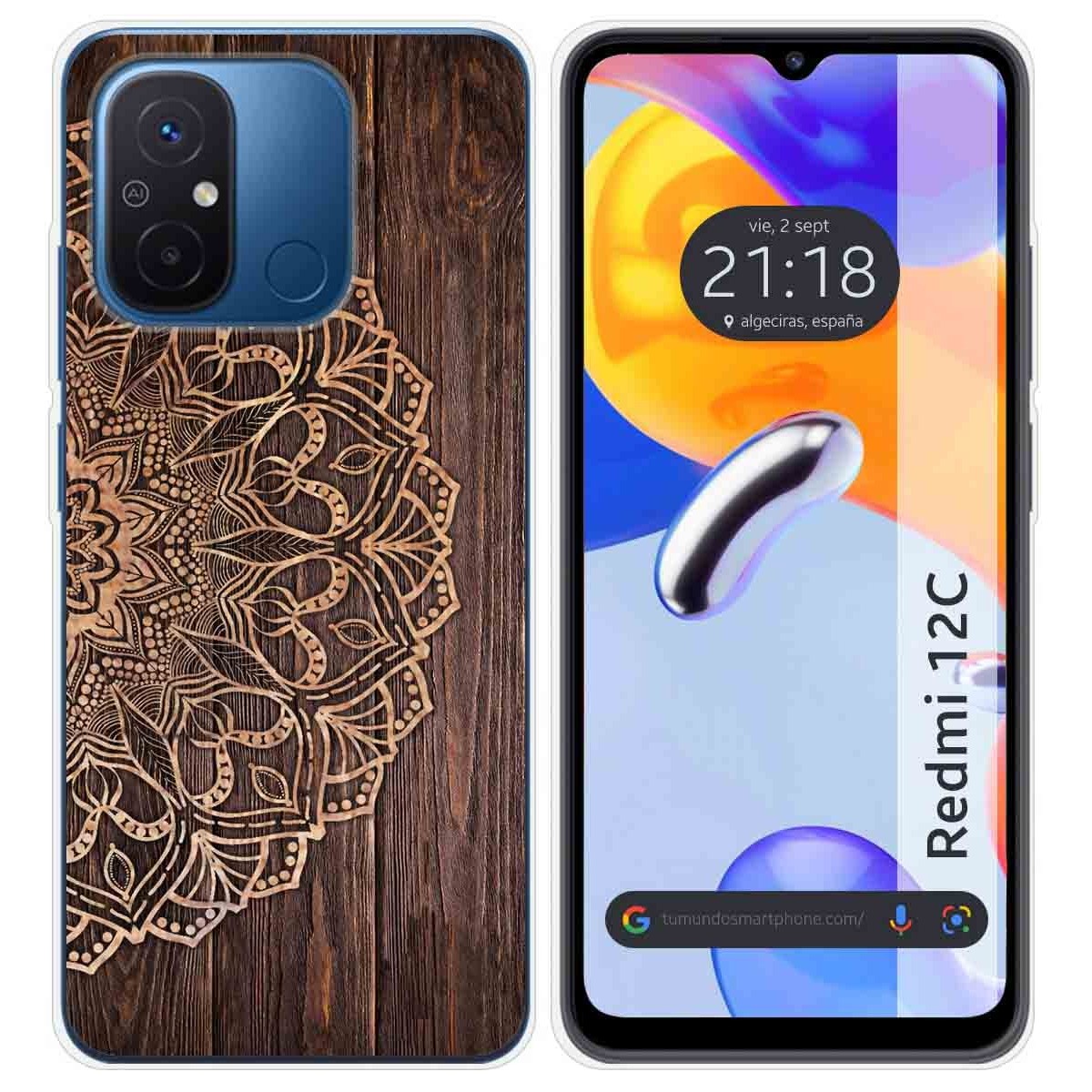 Funda Silicona compatible con Xiaomi Redmi 12C diseño Madera 06 Dibujos