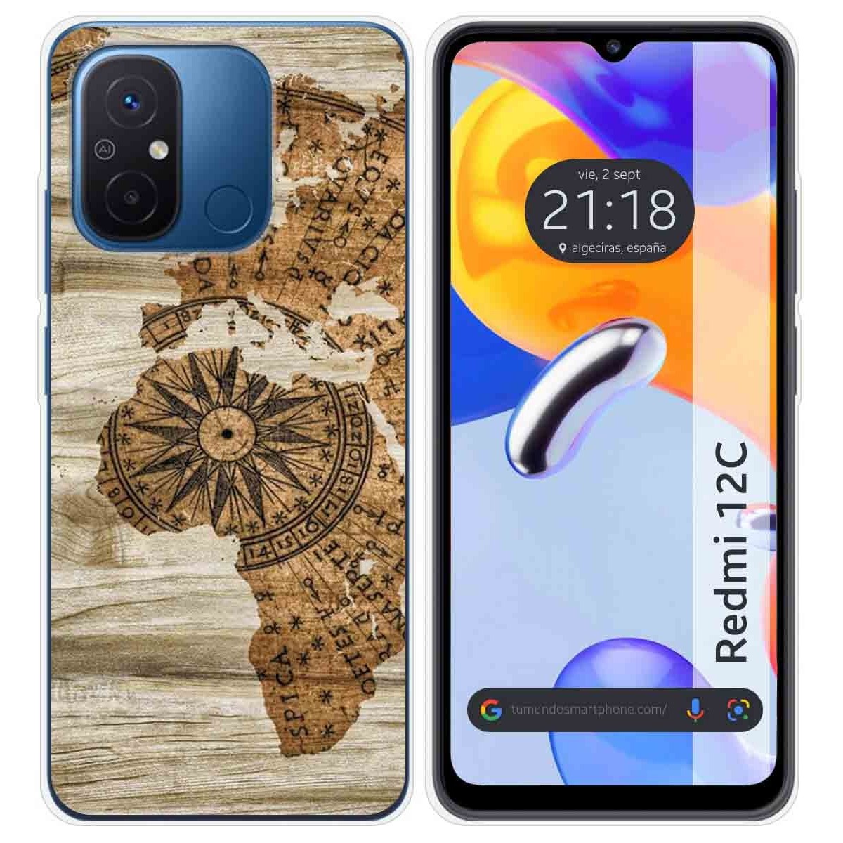 Funda Silicona compatible con Xiaomi Redmi 12C diseño Madera 07 Dibujos