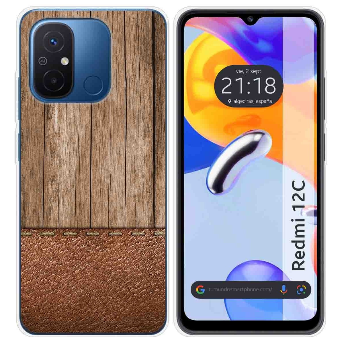 Funda Silicona compatible con Xiaomi Redmi 12C diseño Madera 09 Dibujos