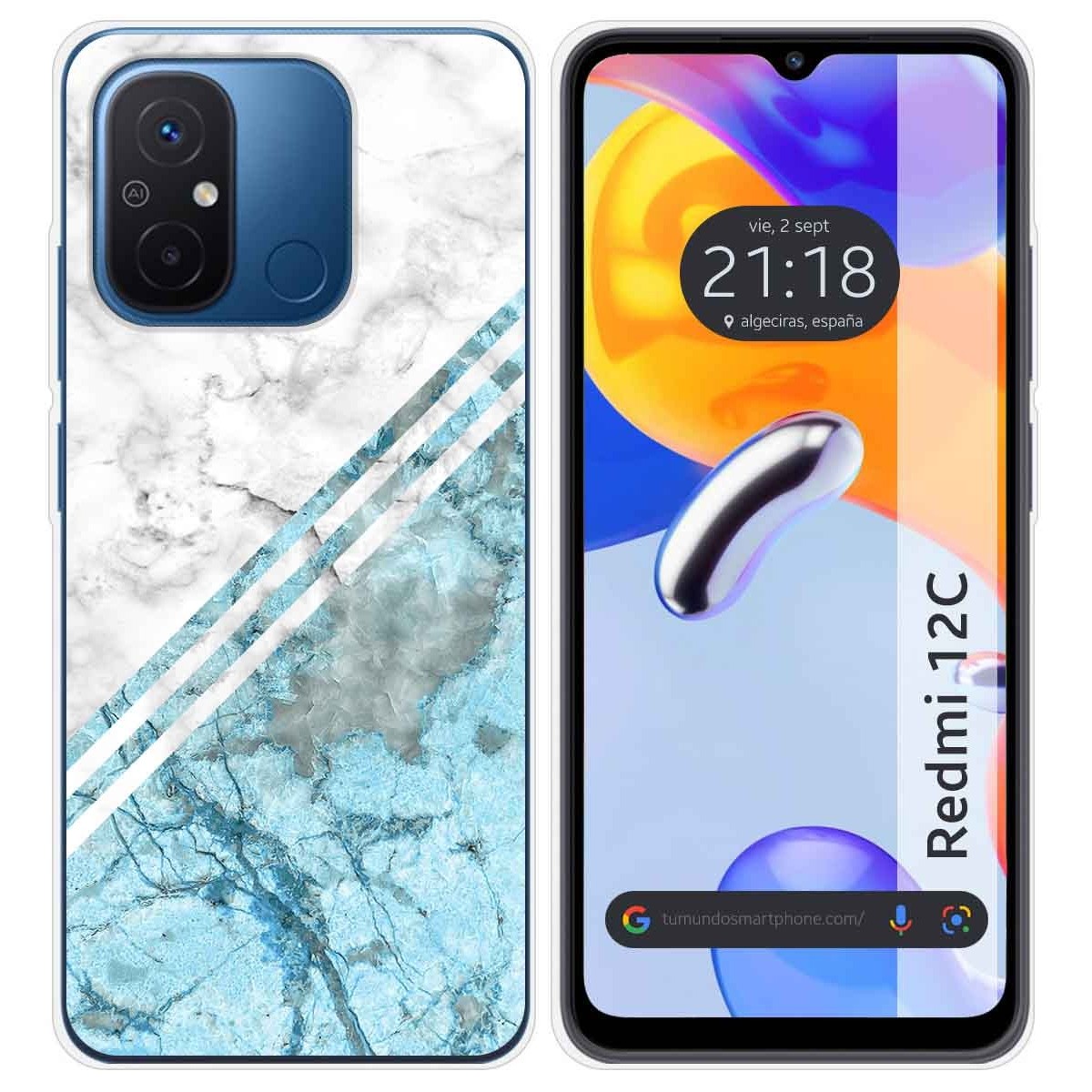 Funda Silicona compatible con Xiaomi Redmi 12C diseño Mármol 02 Dibujos