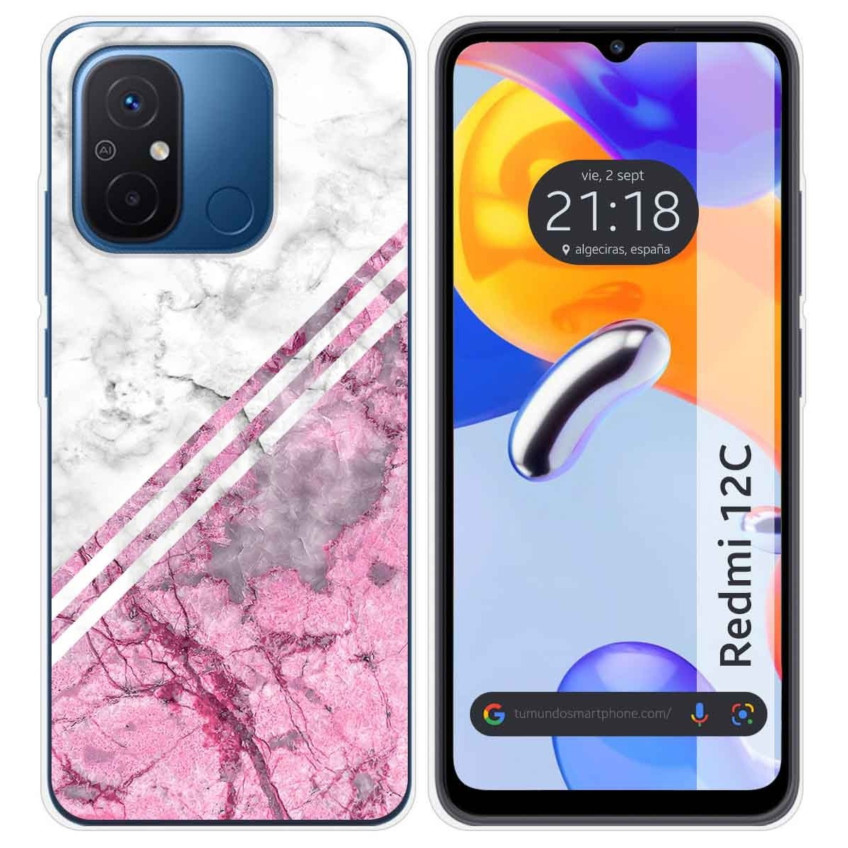 Funda Silicona compatible con Xiaomi Redmi 12C diseño Mármol 03 Dibujos