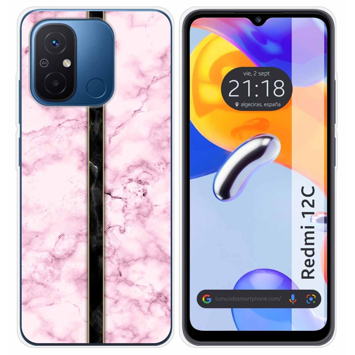 Funda Silicona compatible con Xiaomi Redmi 12C diseño Mármol 04 Dibujos