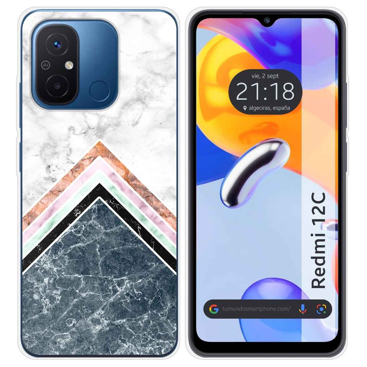 Funda Silicona compatible con Xiaomi Redmi 12C diseño Mármol 05 Dibujos