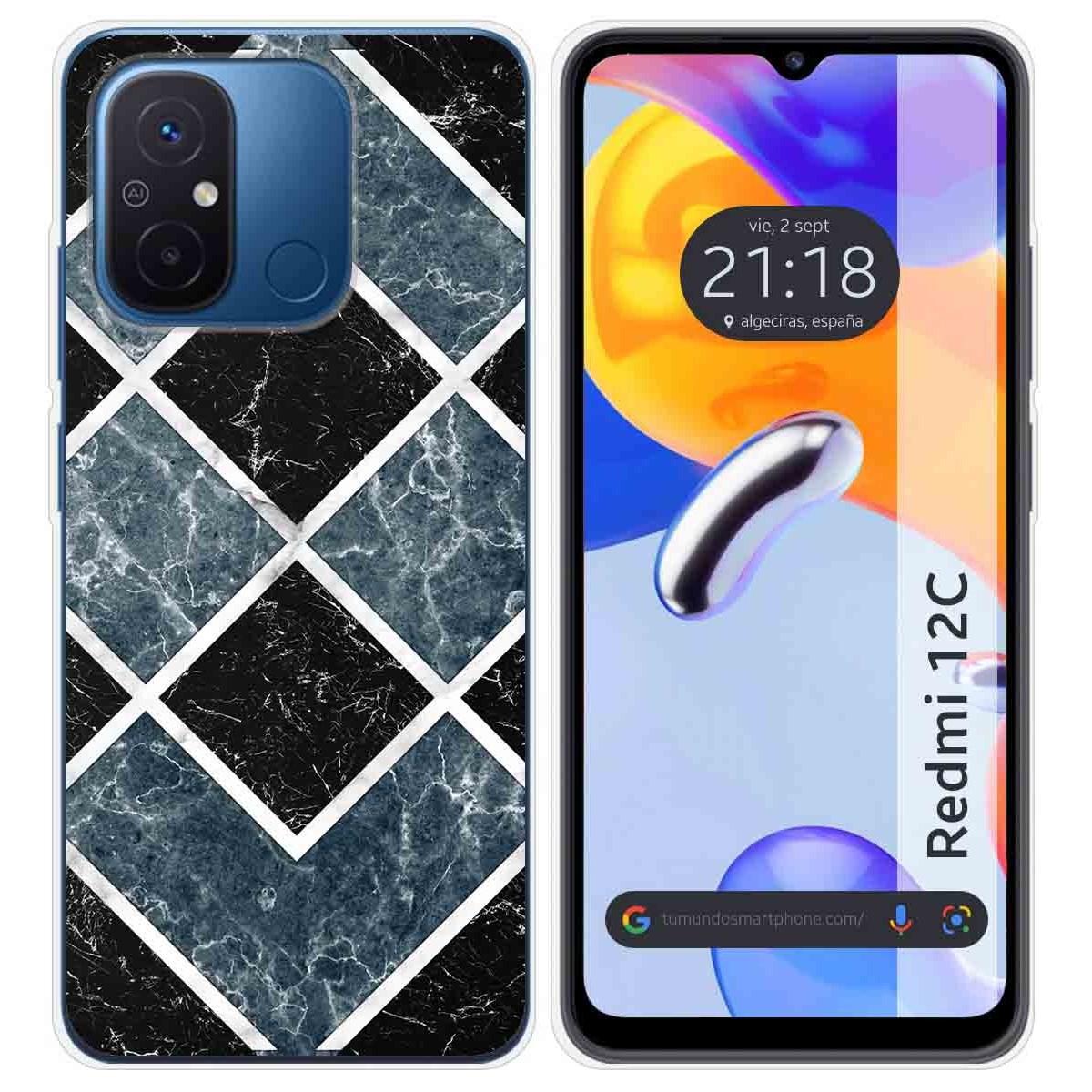 Funda Silicona compatible con Xiaomi Redmi 12C diseño Mármol 06 Dibujos