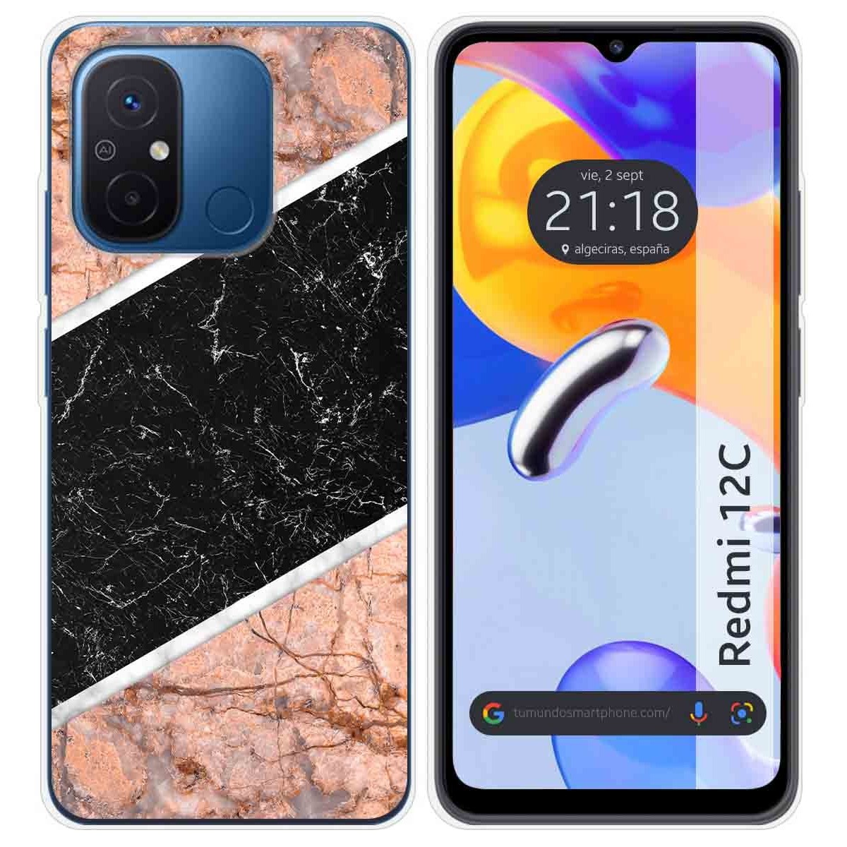 Funda Silicona compatible con Xiaomi Redmi 12C diseño Mármol 07 Dibujos