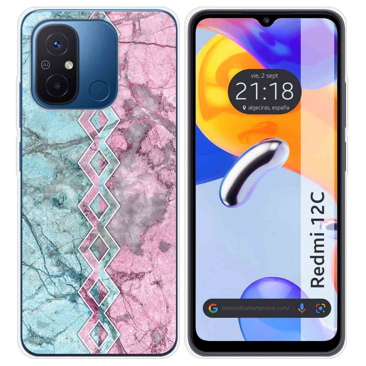 Funda Silicona compatible con Xiaomi Redmi 12C diseño Mármol 08 Dibujos