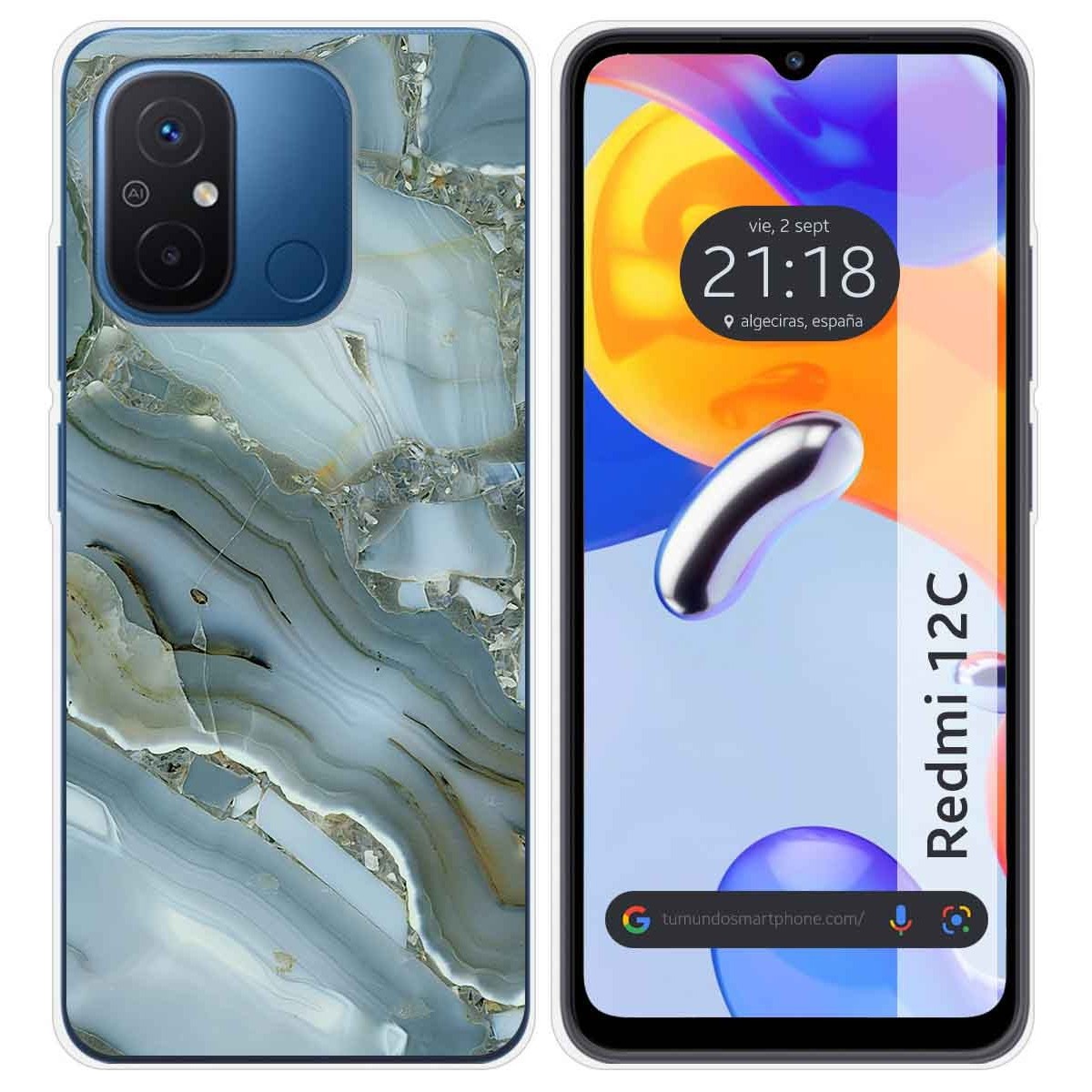 Funda Silicona compatible con Xiaomi Redmi 12C diseño Mármol 09 Dibujos