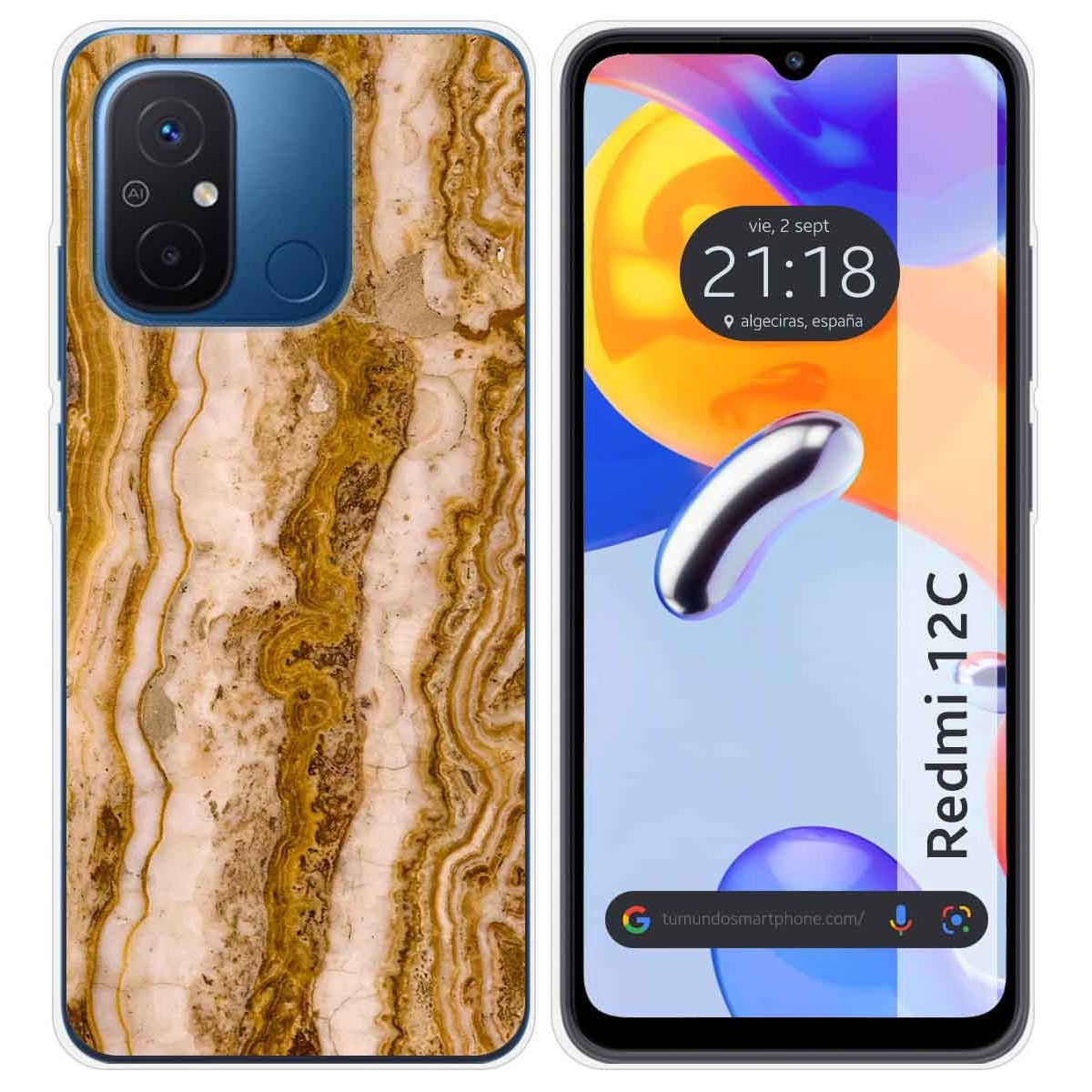 Funda Silicona compatible con Xiaomi Redmi 12C diseño Mármol 10 Dibujos