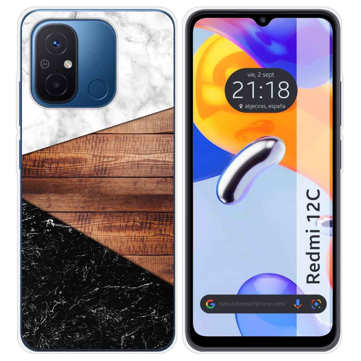 Funda Silicona compatible con Xiaomi Redmi 12C diseño Mármol 11 Dibujos