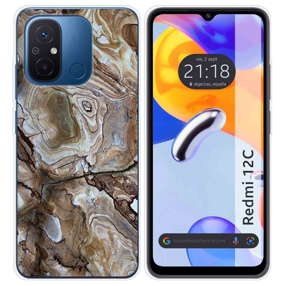 Funda Silicona compatible con Xiaomi Redmi 12C diseño Mármol 14 Dibujos