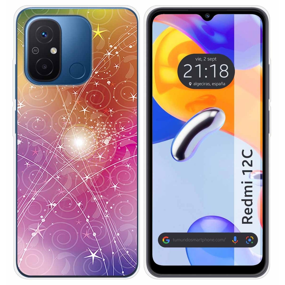 Funda Silicona compatible con Xiaomi Redmi 12C diseño Abstracto Dibujos