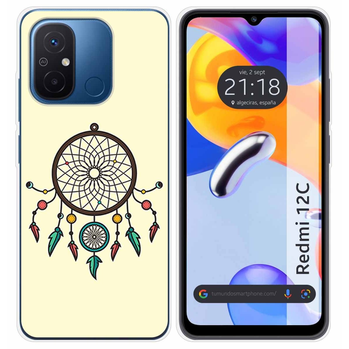 Funda Silicona compatible con Xiaomi Redmi 12C diseño Atrapasueños Dibujos