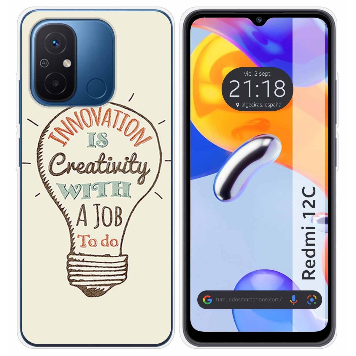 Funda Silicona compatible con Xiaomi Redmi 12C diseño Creativity Dibujos