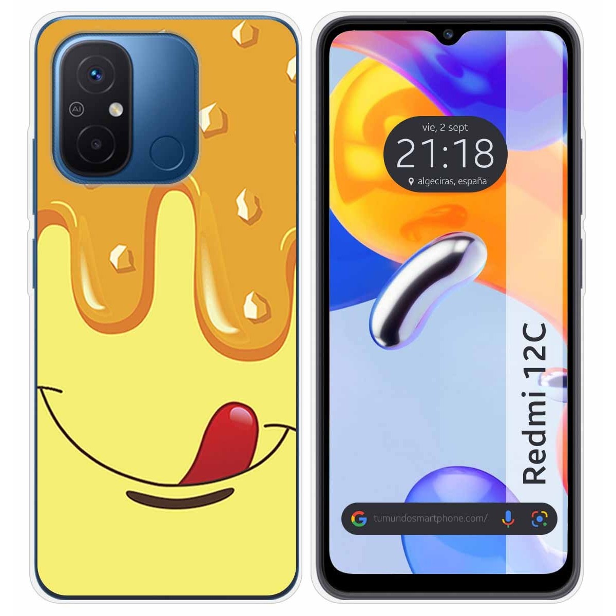 Funda Silicona compatible con Xiaomi Redmi 12C diseño Helado Vainilla Dibujos