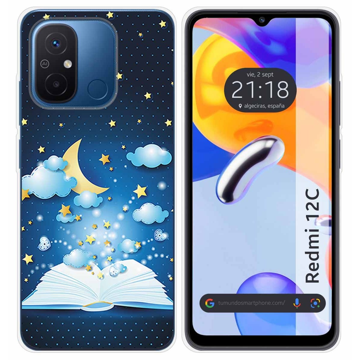 Funda Silicona compatible con Xiaomi Redmi 12C diseño Libro Cuentos Dibujos