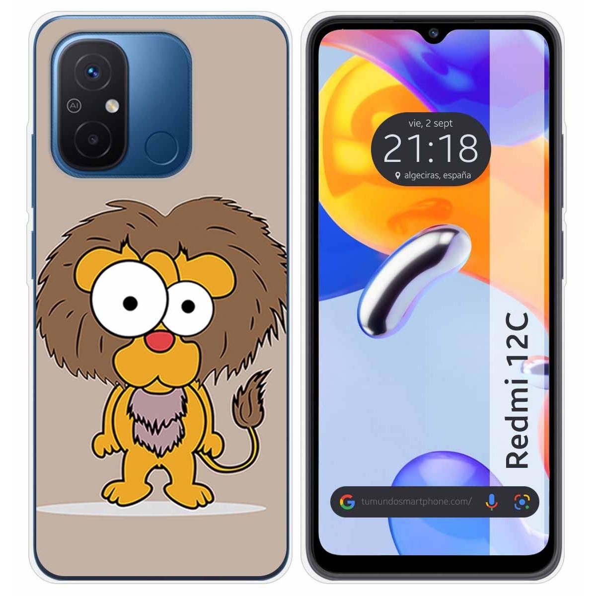 Funda Silicona compatible con Xiaomi Redmi 12C diseño Leon Dibujos