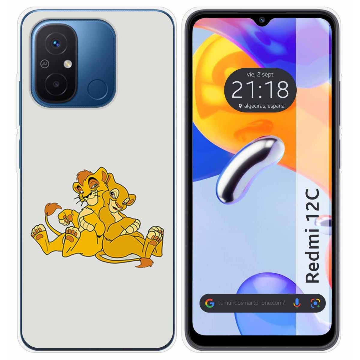 Funda Silicona compatible con Xiaomi Redmi 12C diseño Leones Dibujos