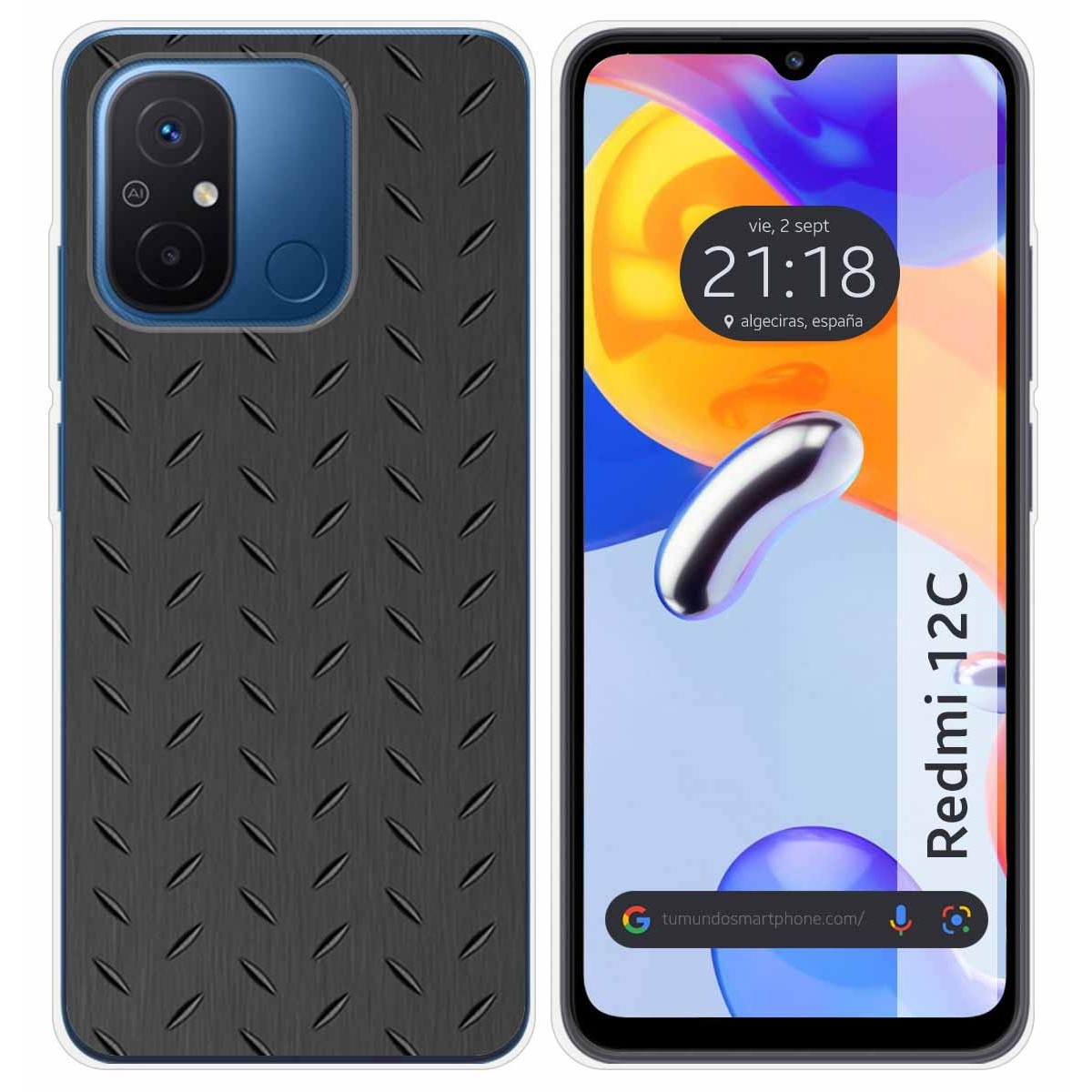 Funda Silicona compatible con Xiaomi Redmi 12C diseño Metal Dibujos