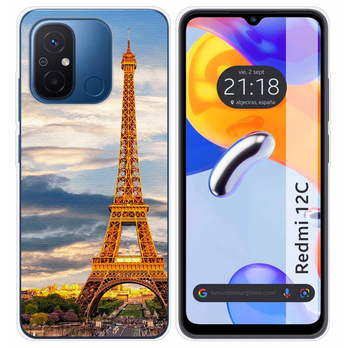Funda Silicona compatible con Xiaomi Redmi 12C diseño Paris Dibujos