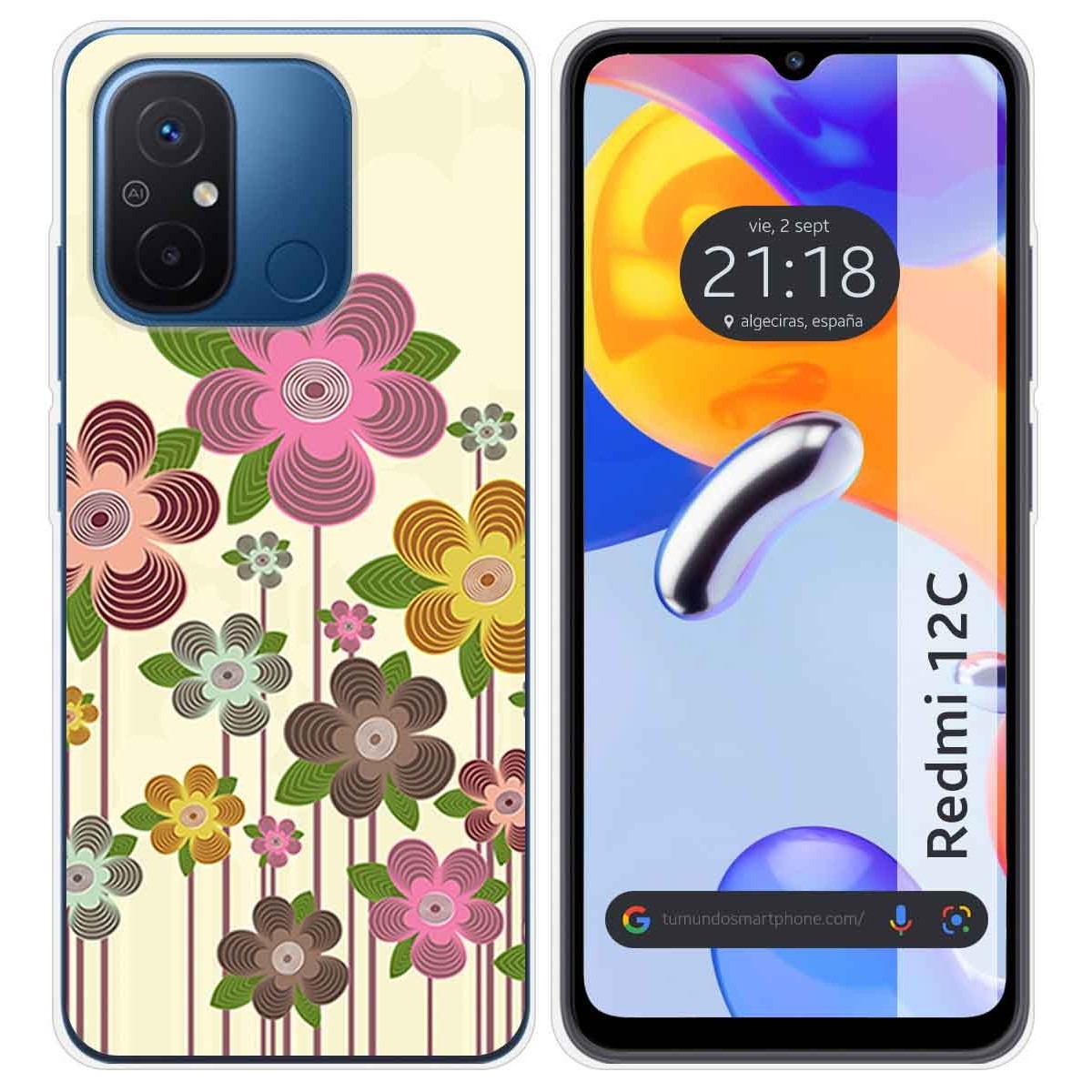 Funda Silicona compatible con Xiaomi Redmi 12C diseño Primavera En Flor Dibujos