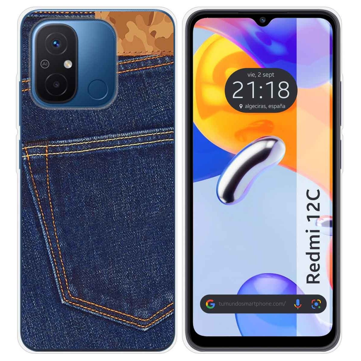 Funda Silicona compatible con Xiaomi Redmi 12C diseño Vaquero Dibujos