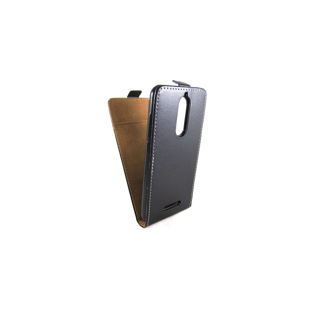 Funda Piel Premium Negra Ultra-Slim para Wiko View