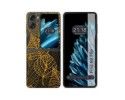 Funda Carcasa Dura Transparente para Oppo Find N2 Flip 5G diseño Hojas Dibujos