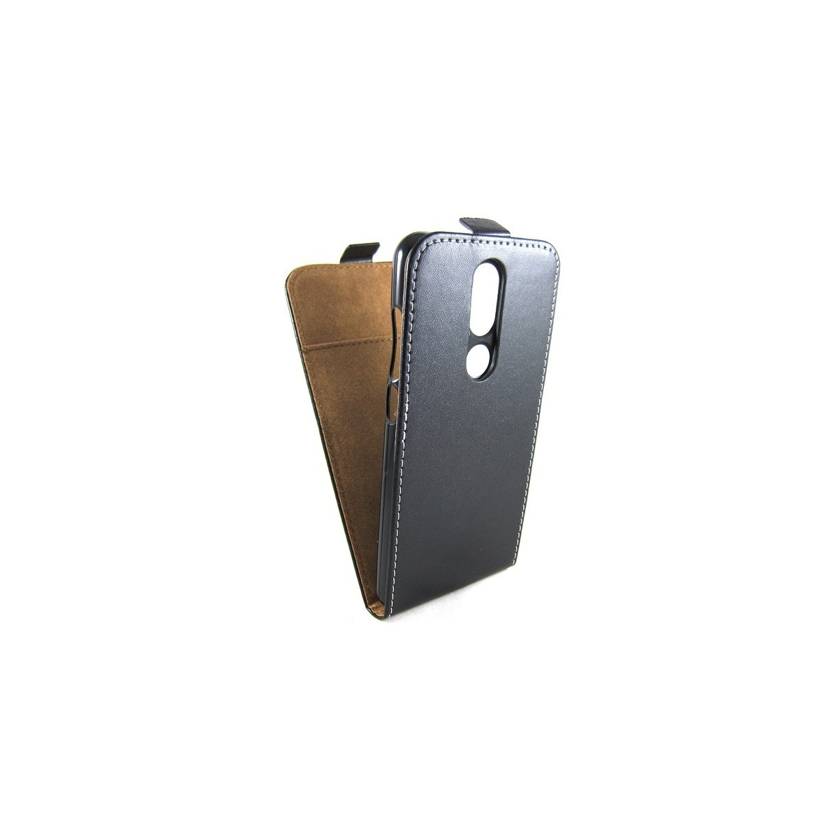 Funda Piel Premium Negra Ultra-Slim para Wiko View Prime