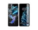 Funda Carcasa Dura Transparente para Oppo Find N2 Flip 5G diseño Plumas Dibujos