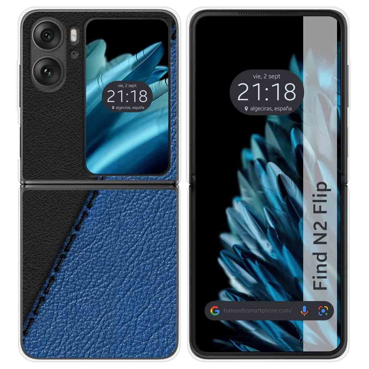 Funda Carcasa Dura para Oppo Find N2 Flip 5G diseño Cuero 02 Dibujos