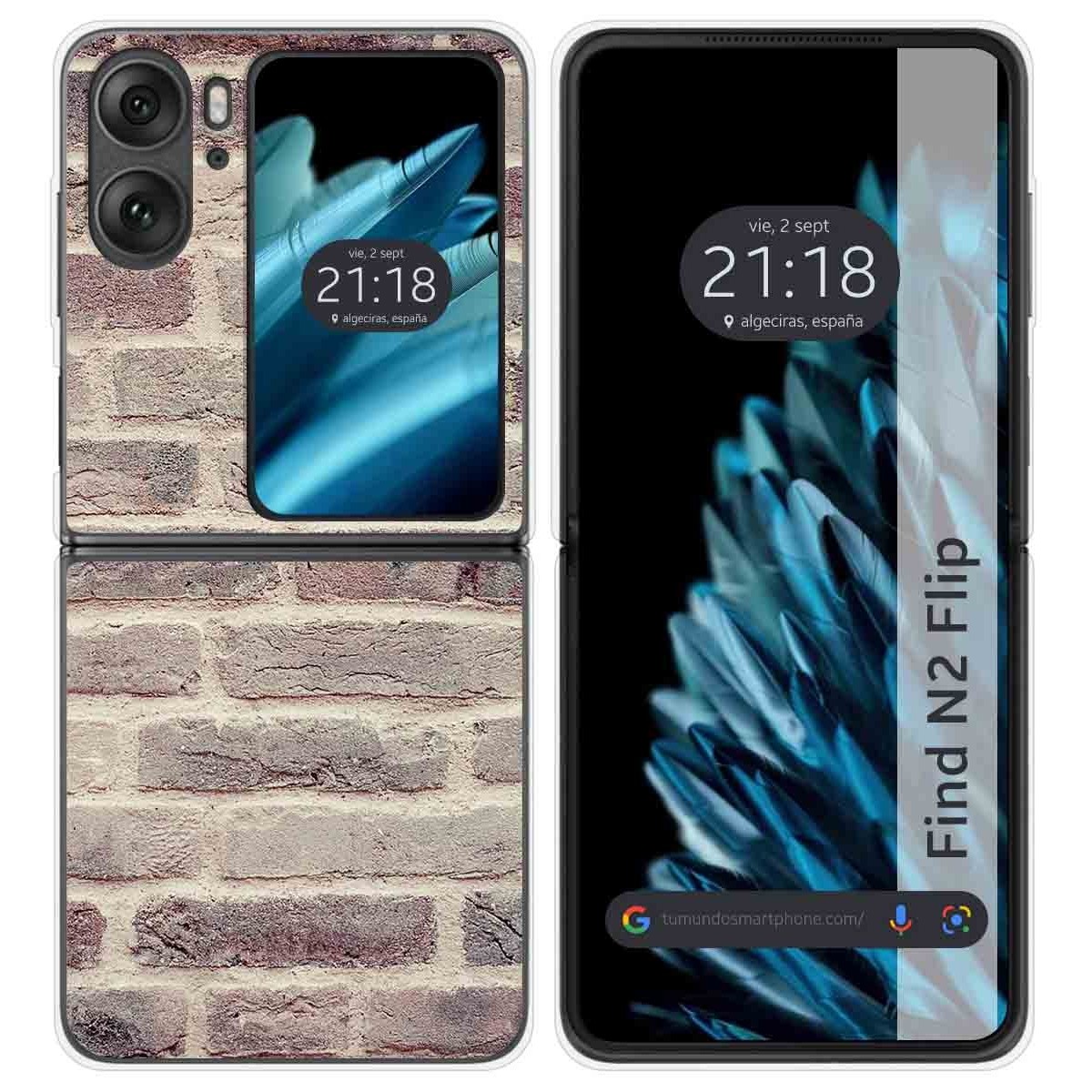 Funda Carcasa Dura para Oppo Find N2 Flip 5G diseño Ladrillo 01 Dibujos