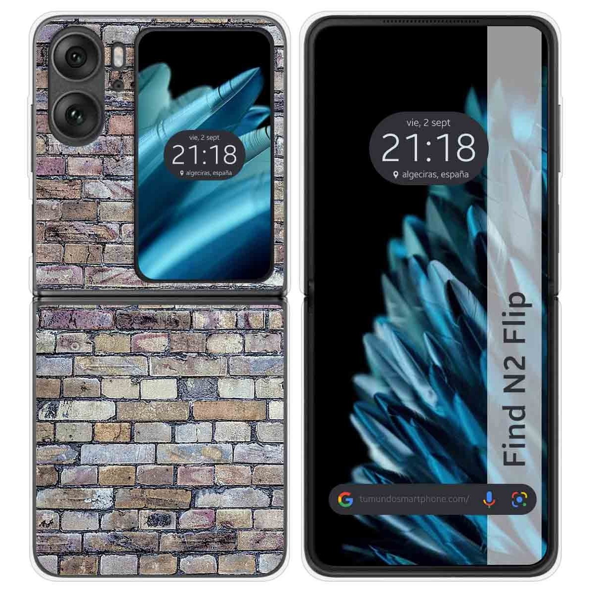 Funda Carcasa Dura para Oppo Find N2 Flip 5G diseño Ladrillo 02 Dibujos