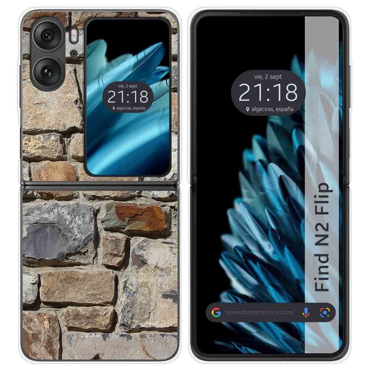 Funda Carcasa Dura para Oppo Find N2 Flip 5G diseño Ladrillo 03 Dibujos
