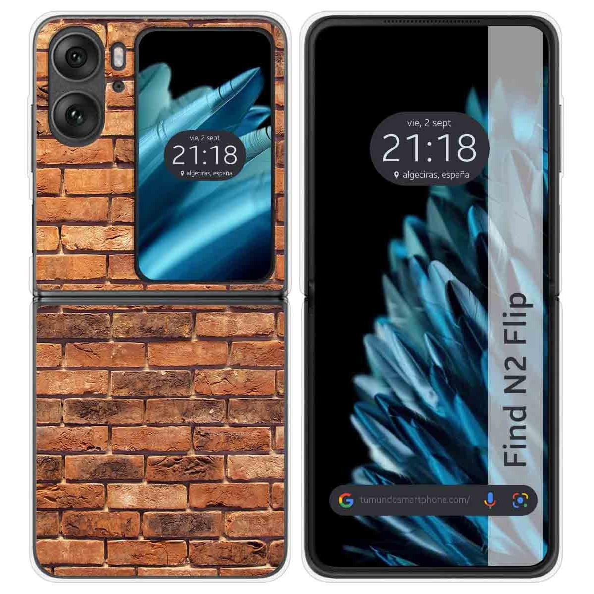 Funda Carcasa Dura para Oppo Find N2 Flip 5G diseño Ladrillo 04 Dibujos