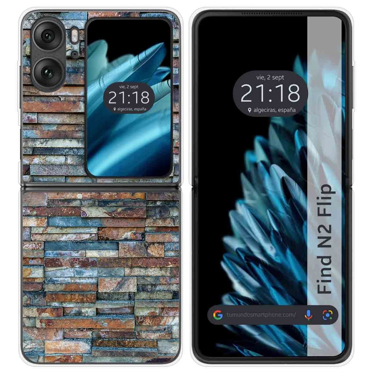 Funda Carcasa Dura para Oppo Find N2 Flip 5G diseño Ladrillo 05 Dibujos