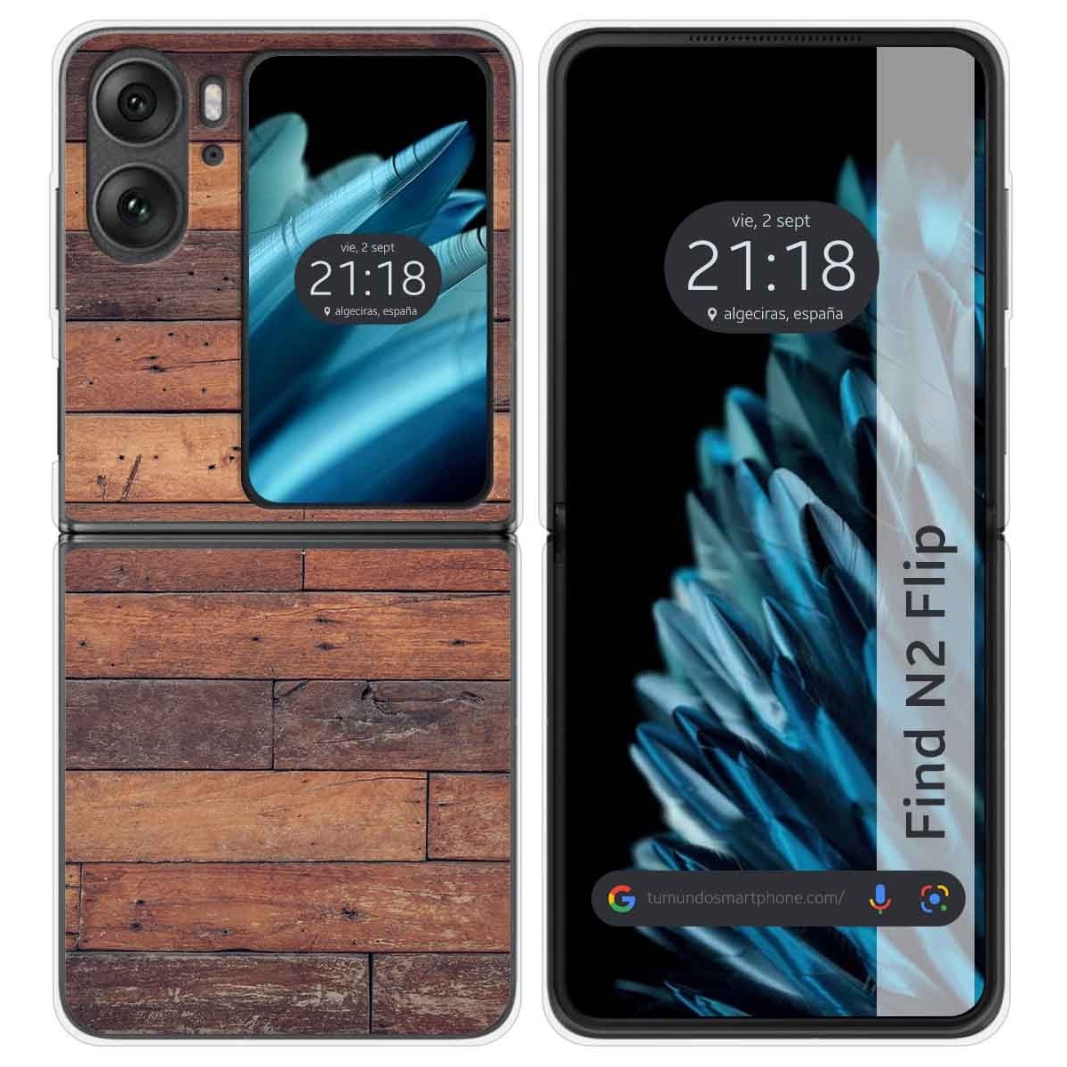 Funda Carcasa Dura para Oppo Find N2 Flip 5G diseño Madera 03 Dibujos