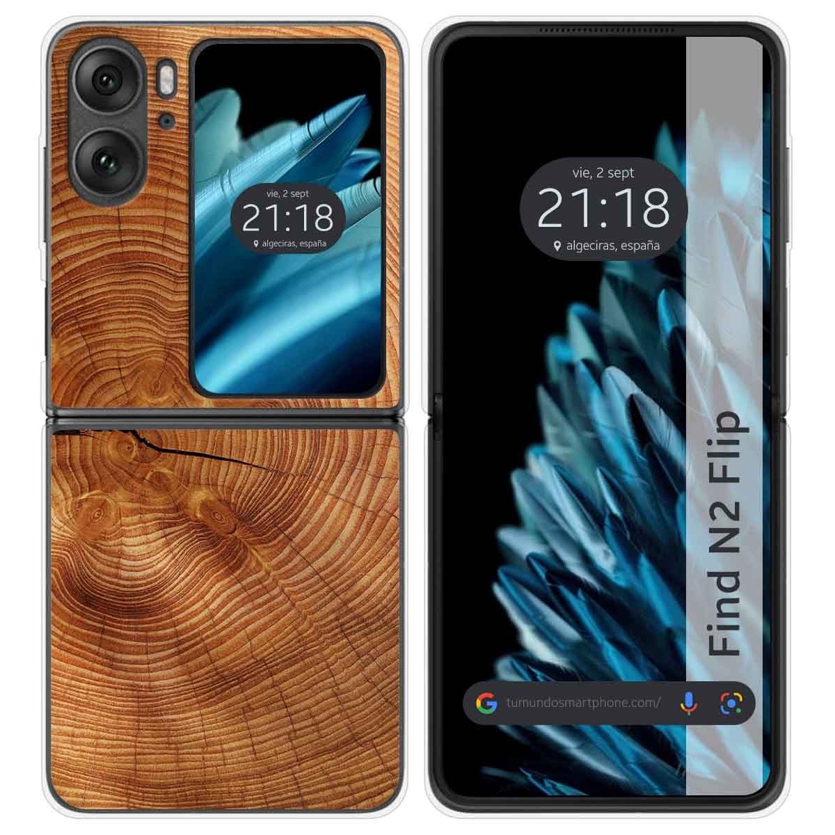 Funda Carcasa Dura para Oppo Find N2 Flip 5G diseño Madera 04 Dibujos