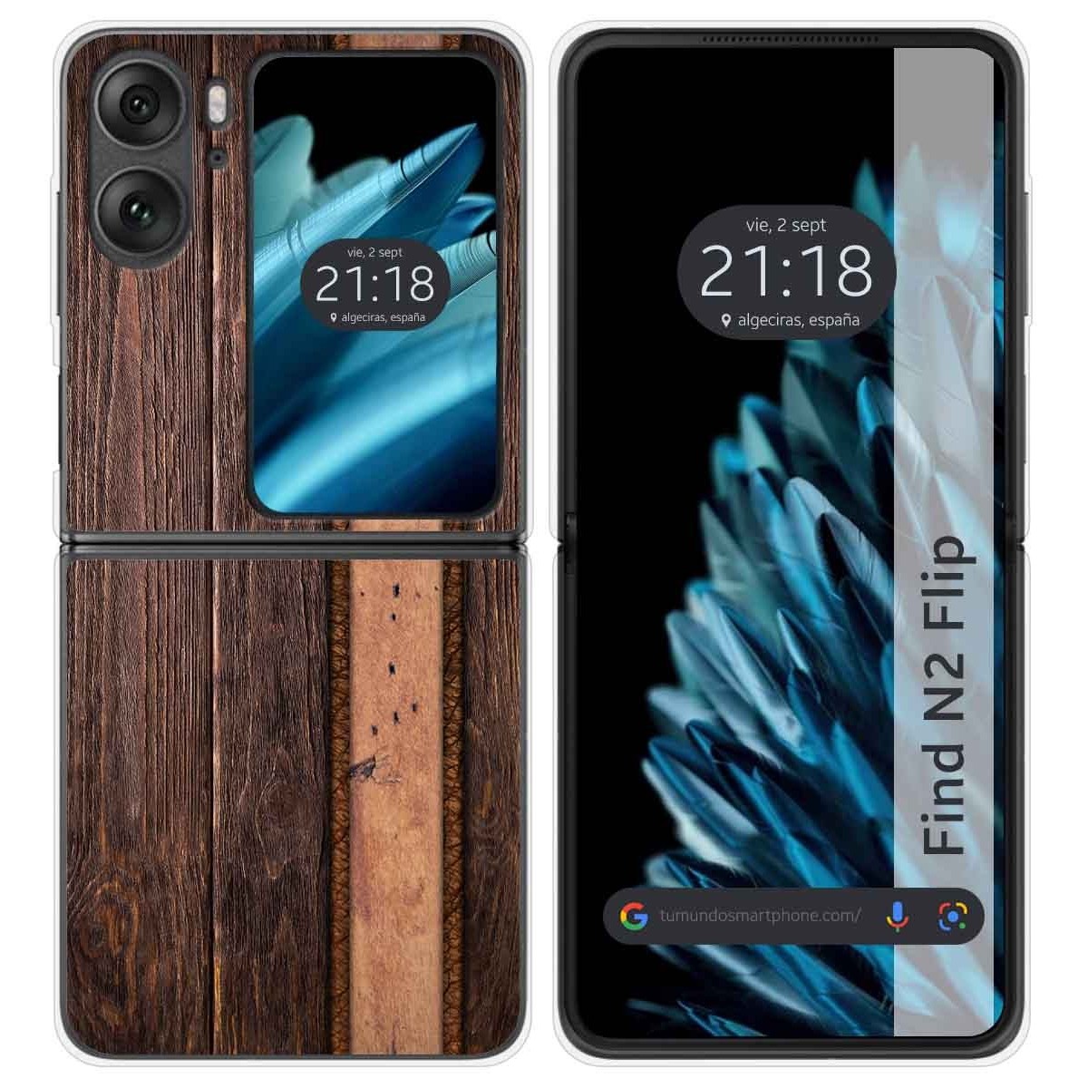 Funda Carcasa Dura para Oppo Find N2 Flip 5G diseño Madera 05 Dibujos