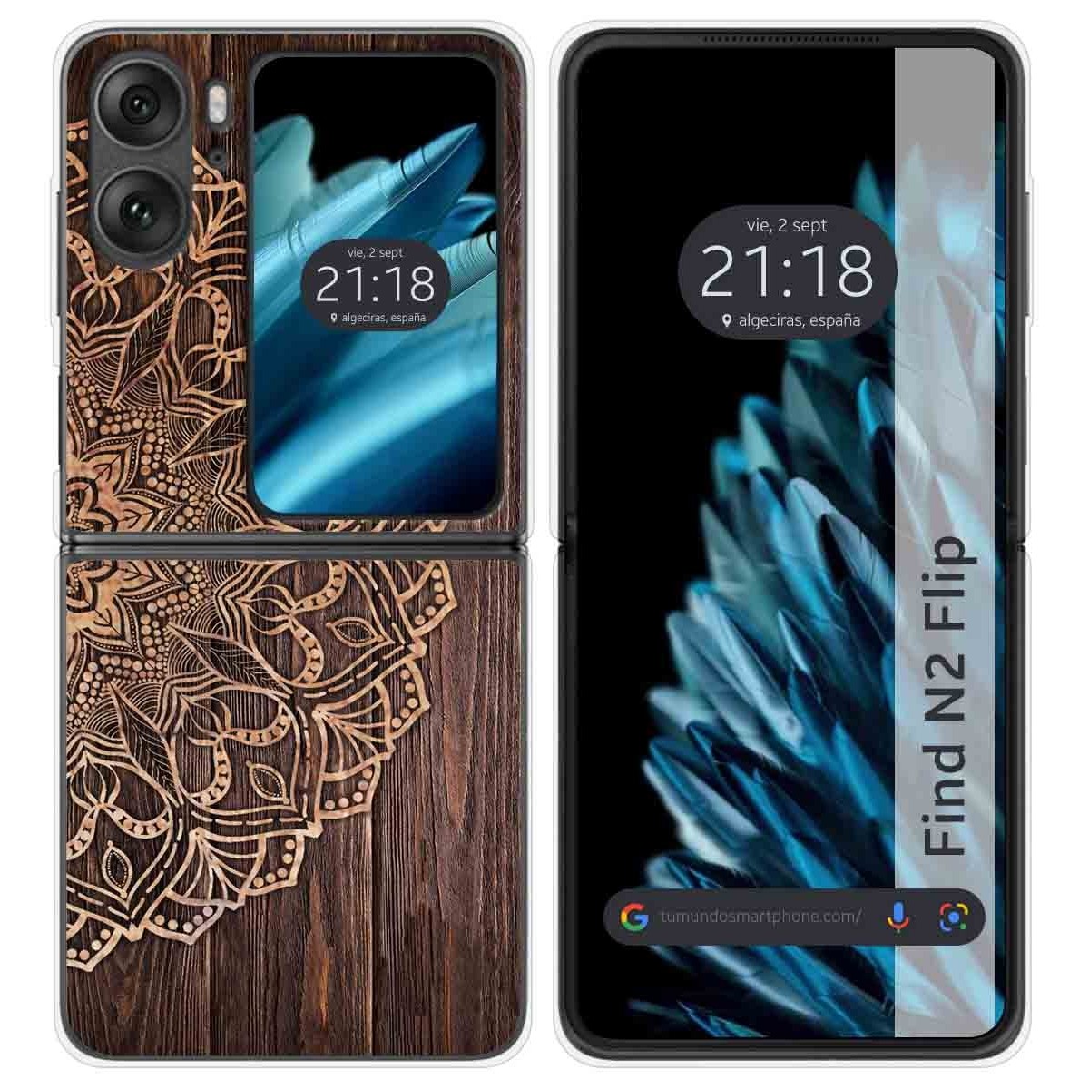 Funda Carcasa Dura para Oppo Find N2 Flip 5G diseño Madera 06 Dibujos