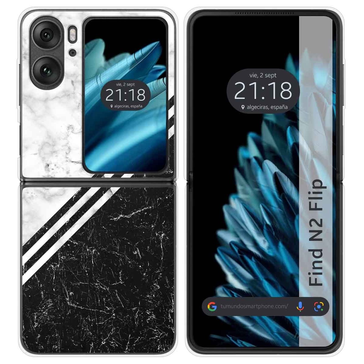 Funda Carcasa Dura para Oppo Find N2 Flip 5G diseño Mármol 01 Dibujos