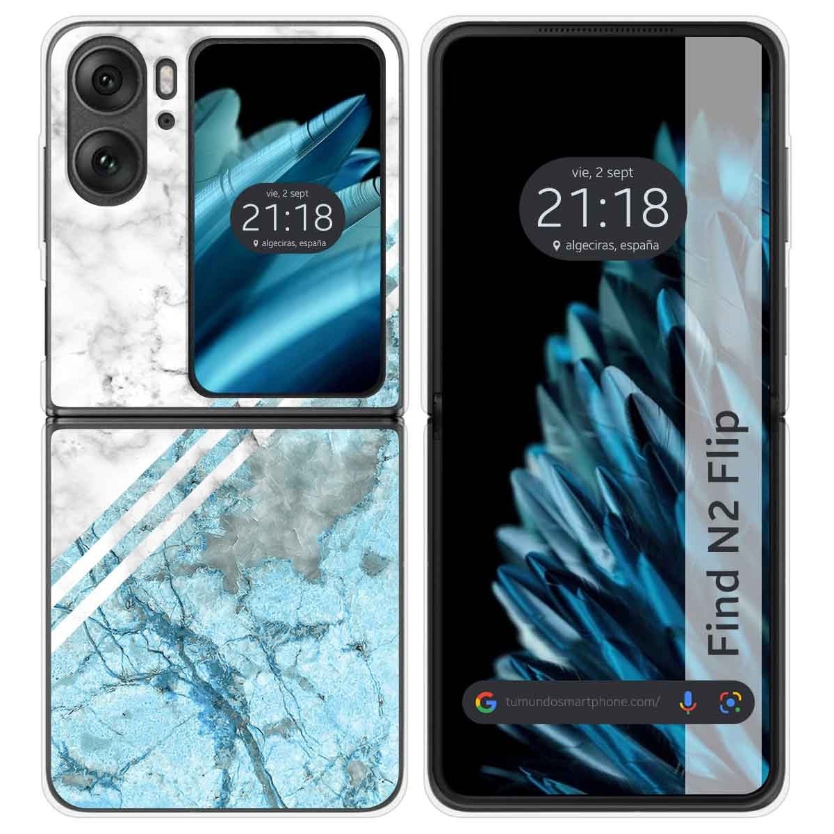 Funda Carcasa Dura para Oppo Find N2 Flip 5G diseño Mármol 02 Dibujos